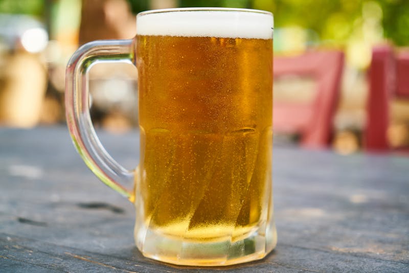 Craft root beer in a frosted glass mug